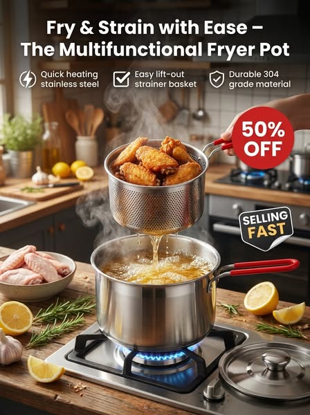 Multifunctional 304 Stainless Steel Fryer