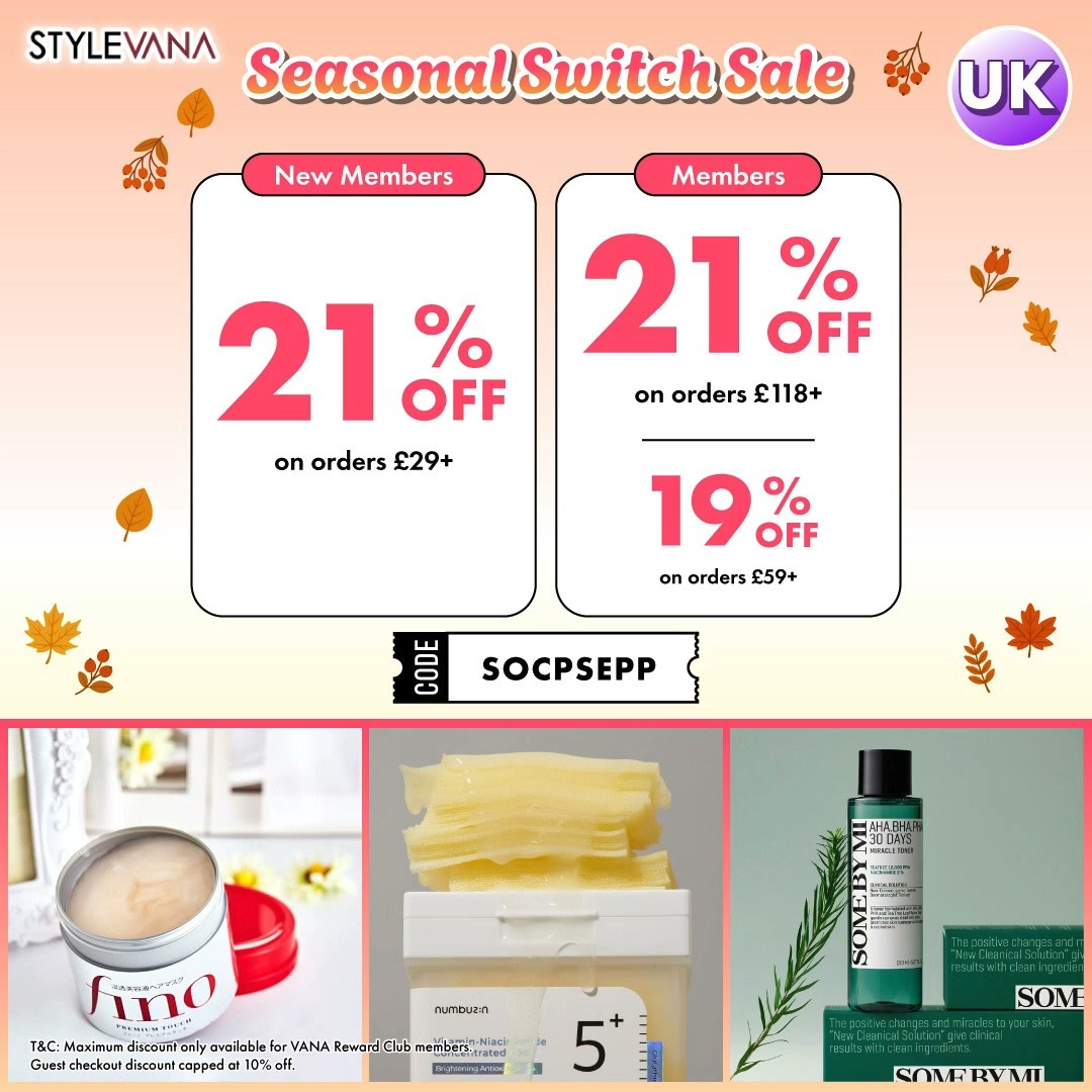 Use [𝐒𝐎𝐂𝐏𝐒𝐄𝐏𝐏] for 𝐄𝐗𝐓𝐑𝐀 𝟐𝟑% on Suncare items + 𝐄𝐗𝐓𝐑𝐀 𝟐𝟏% on the rest items!
