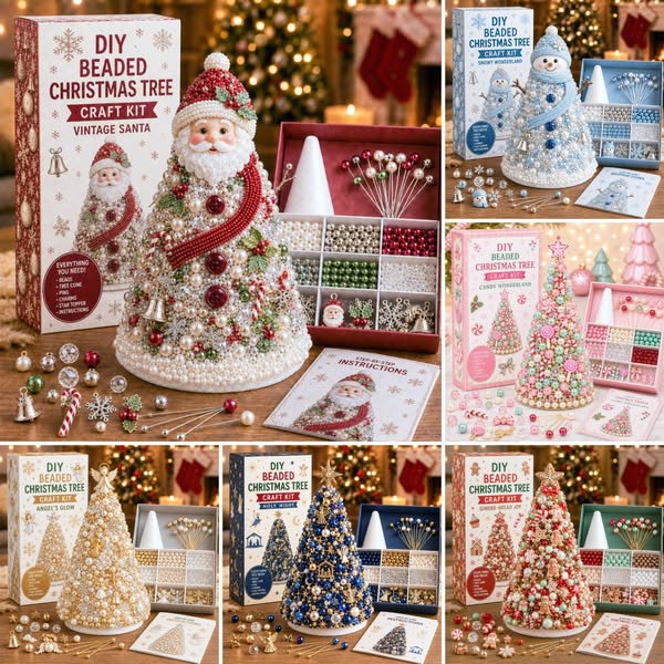 DIY Beaded Christmas Tree Craft Kit