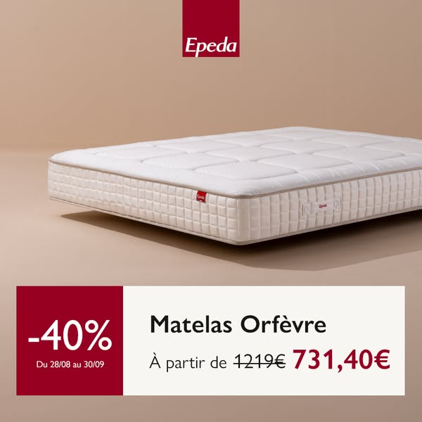 40% sur votre matelas