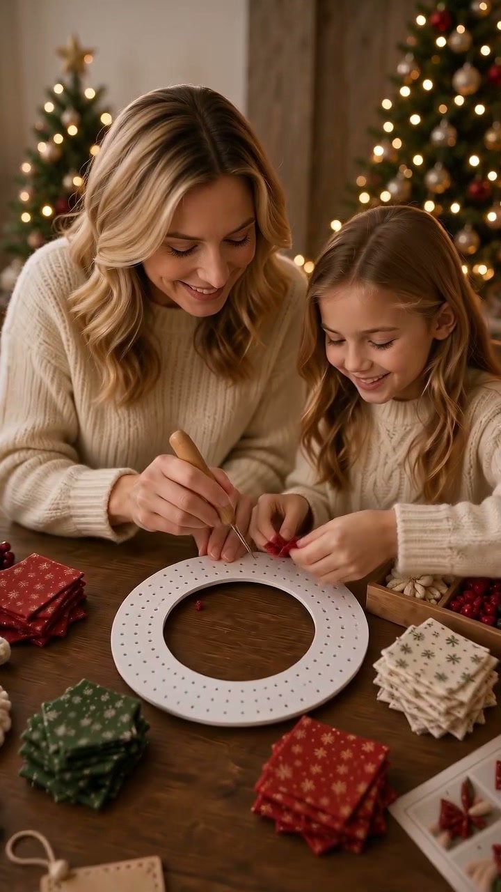 DIY 3D Kerstkrans Pakket (Creëer je eigen unieke kerstdecoratie)
