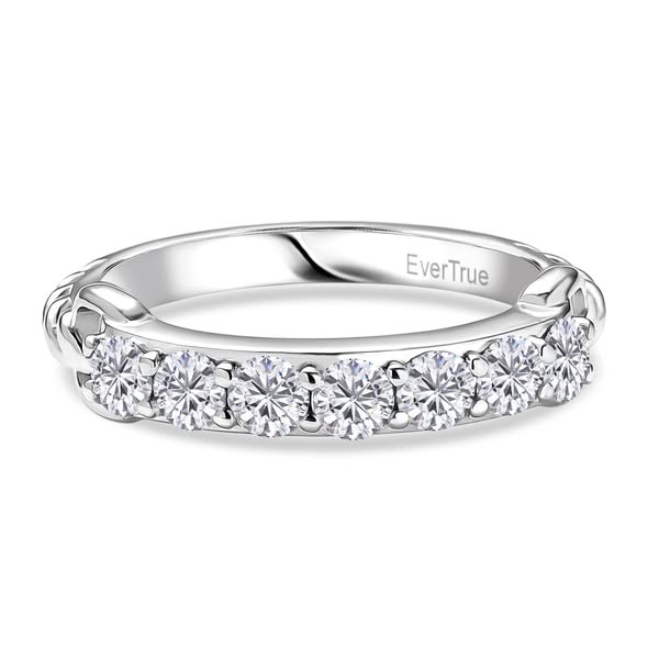 EVER TRUE Moissanit Ring Nickelfreies Messing (Größe 21.00) ca. 0,73 ct