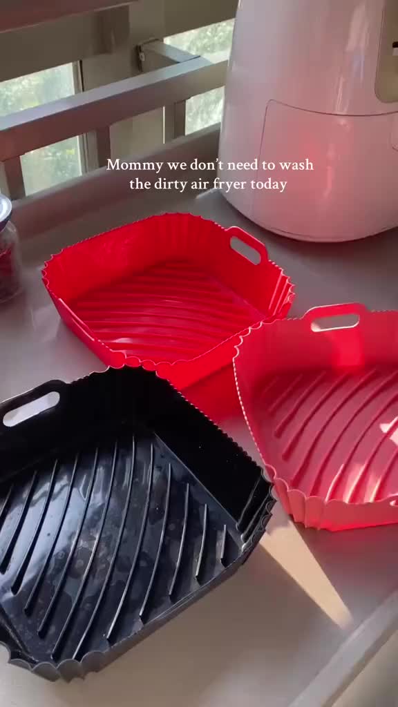 High-Temperature Resistant Air Fryer Silicone Baking Tray