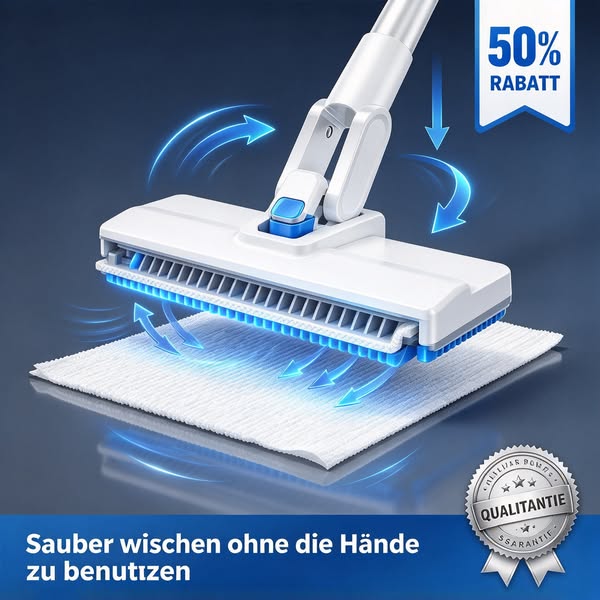 360°‑drehbarer Flach‑Press‑Bodenwischer