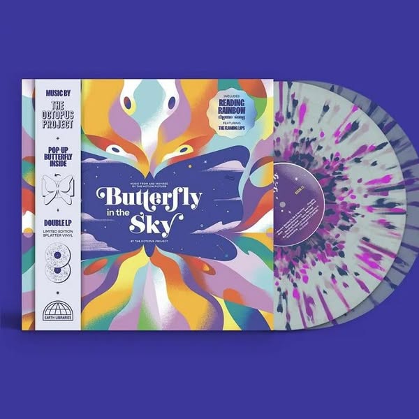 Butterfly In The Sky (Record Store Day RSD 2024) - The Octopus Project - limited gatefold rainbow splattered vinyl 2xLP with obi-strip in po