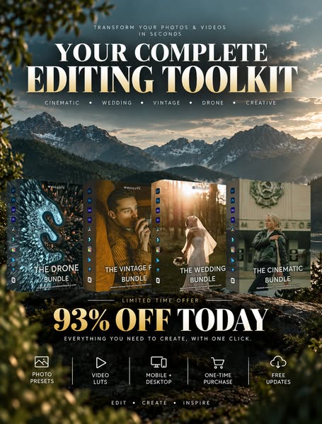 Edit Photos Like a Pro — 93% OFF