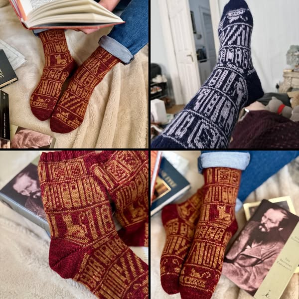 Mischievous Spooky Socks Knitting Pattern