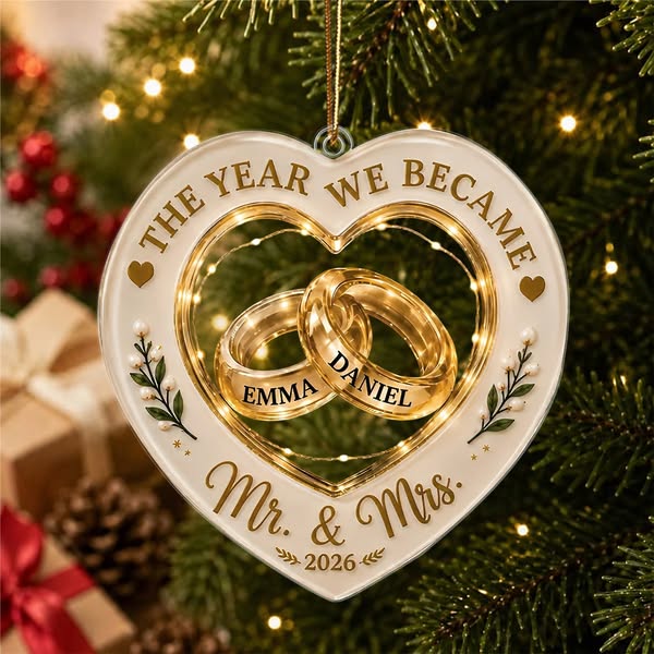 Personalized Newlywed Christmas Ornament