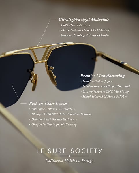 Gold-Plated Titanium Eyewear
