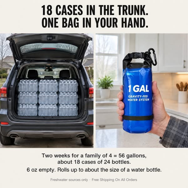 Where would you put two weeks of water?