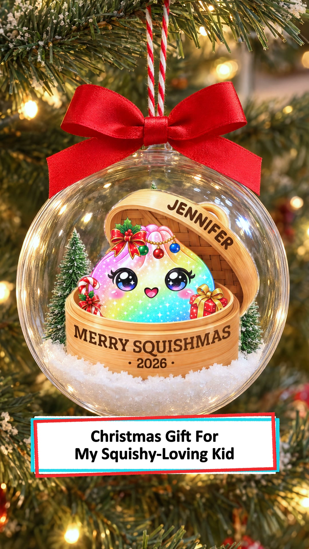 POV: You found a Christmas ornament your squishy-obsessed kid cannot stop smiling about.