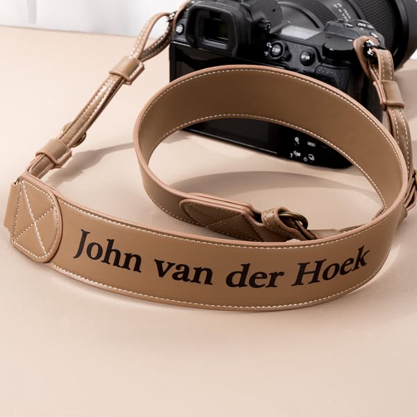 Personalized Name Genuine Leather Camera Strap, Adjustable Neck Shoulder Strap for Camera, Photography Accessories, Gift for Photographers/S