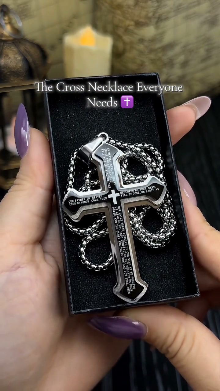 Meaningful Engraved Cross Necklace, Thoughtful Gift‑Ready Faith Pendant