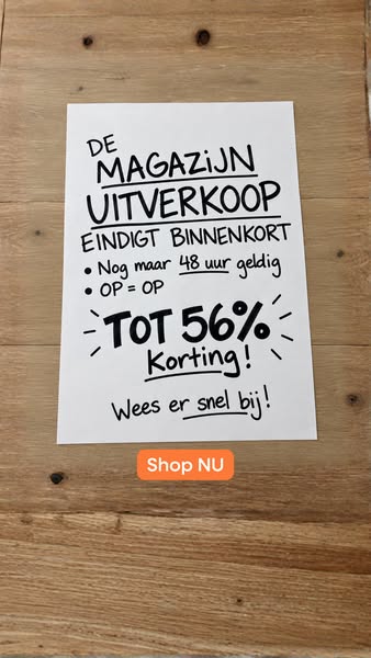 Tot 56% korting op het hele assortiment
