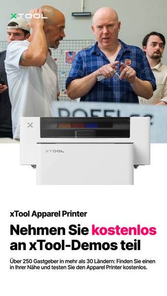 xTool Apparel Printer kostenlos live testen