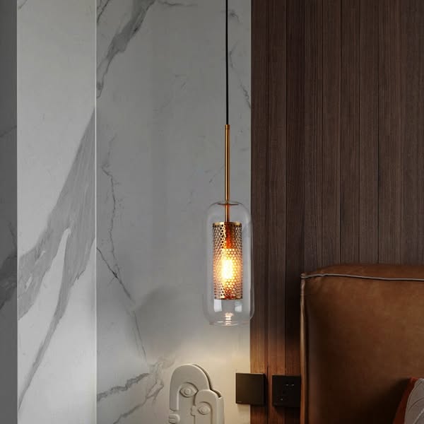 Medieval Glass Pendant Light with Chain - Premium Home Decor UK
