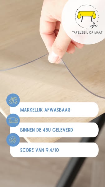 Bescherm je tafel met een tafelzeil op maat!