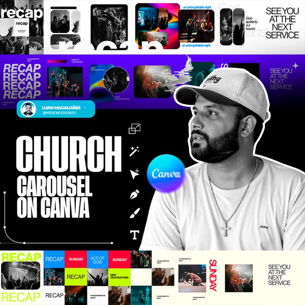 Carousel Package for Churches with Over 160 Editable Templates for Canva and Photoshop