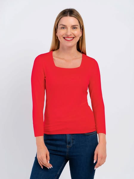 Jodi Square Neck Long Sleeve