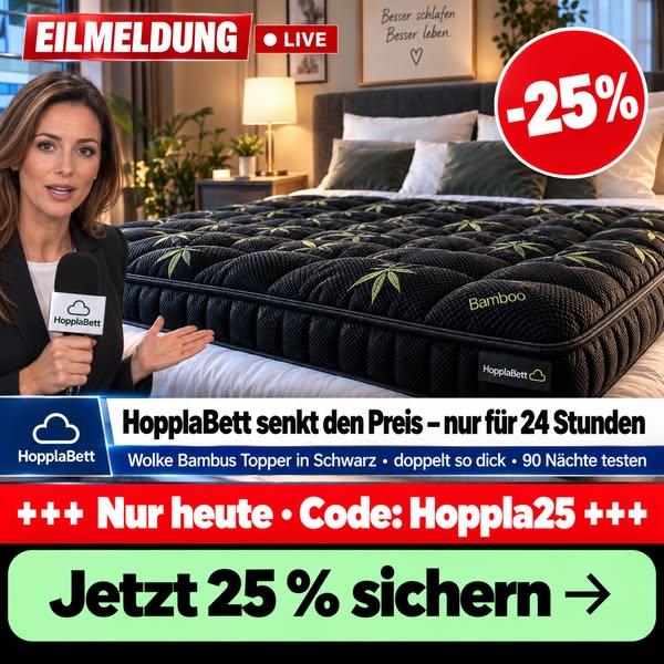 24 Stunden: 25 % mit Hoppla25
