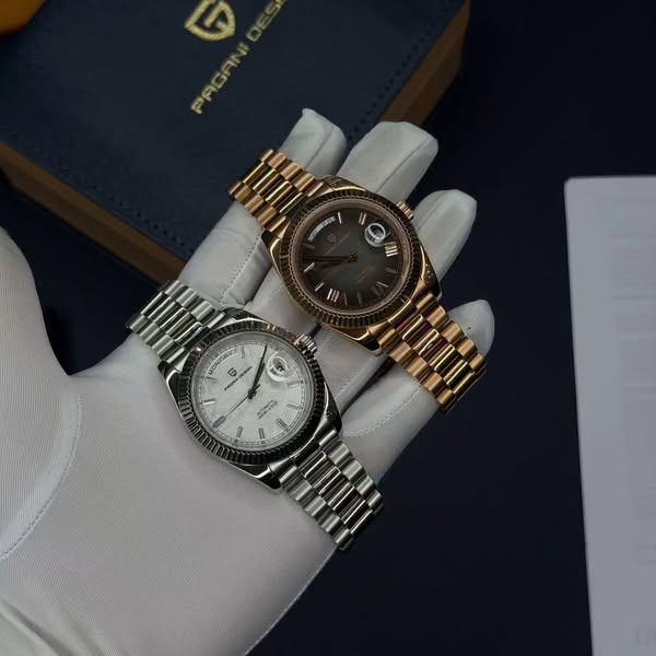 Silver And Full Rose Gold Black