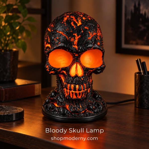 Bloody Skull Lamp