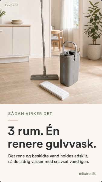 3 rum. Én renere gulvvask.
