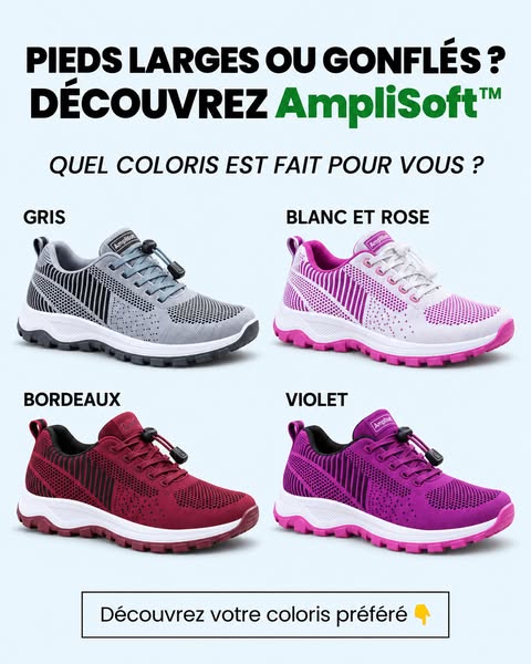Conçue pour les pieds larges et gonflés