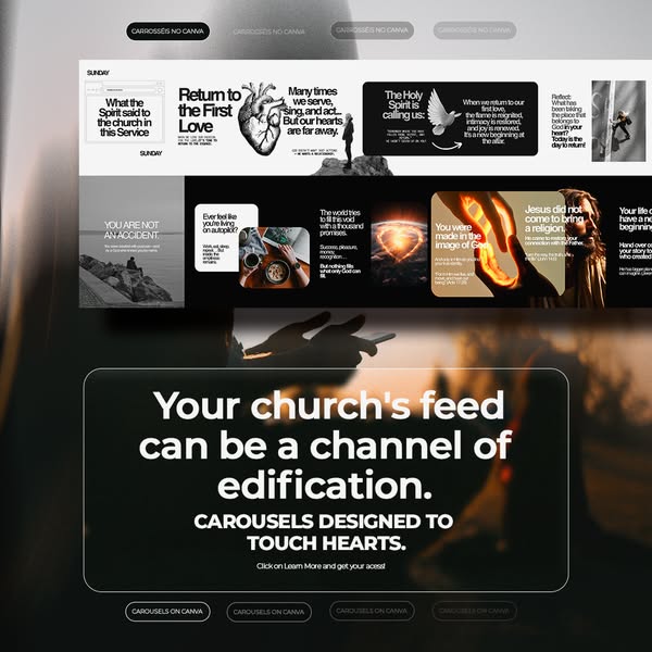 Carousel Package for Churches with Over 260 Editable Templates for Canva and Photoshop