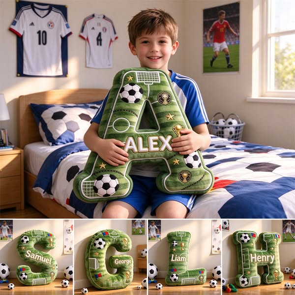 Personalized Soccer Pillow for Little Stars!