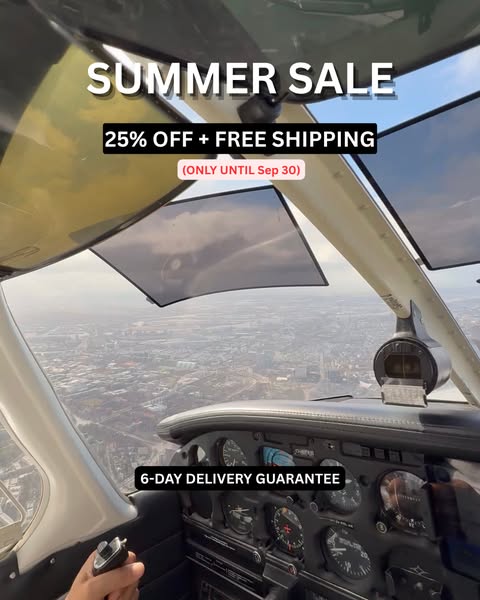 AviationShade - The Reusable Cockpit Sunshade for Pilots