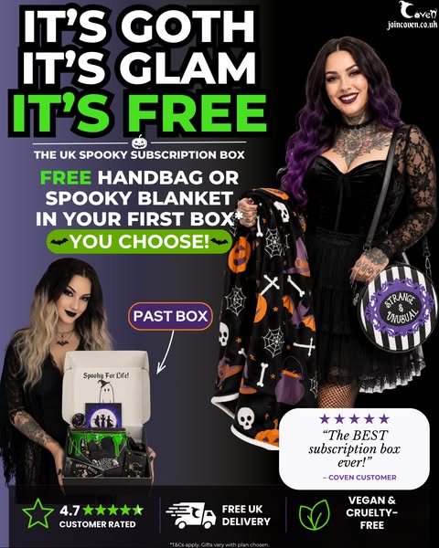FREE Handbag or Spooky Blanket — You Choose!