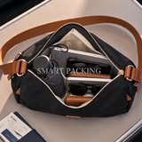 RFID protection and smart pockets in one effortlessly polished bag
