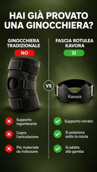 Non è una ginocchiera. È una fascia.