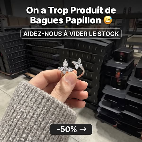 Bague Papillon — Elle ne reste jamais en cage