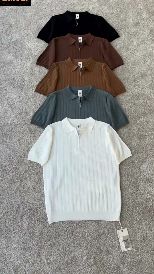Men's Zipper Collar Long Sleeve Polo Shirt, Lightweight Breathable Quarter Zip Pullover, Casual Everyday Outdoor Top