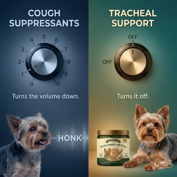 Cough suppressants silence the honk. Not the collapse.