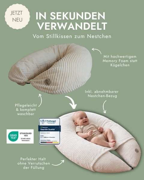 Vom Stillkissen zum Nestchen - in Sekunden
