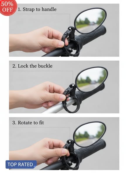 360 Degree Rotating Rearview Mirror