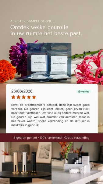 Ruik onze diffuser geuren vrijblijvend