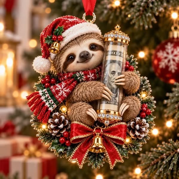 Christmas Cash Gift Ornament - A Fun Way to Give Money This Christmas - Highland Cow