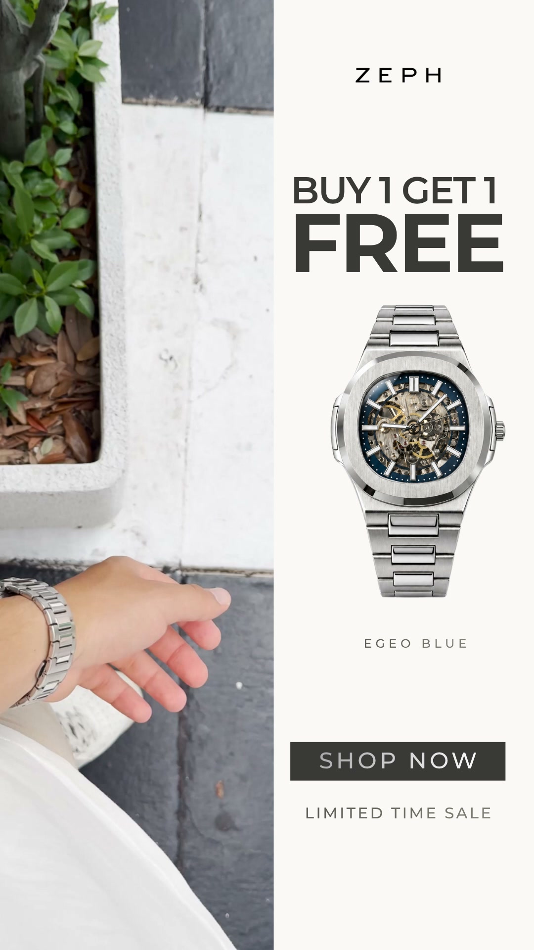 Egeo - 42mm automatic watch, sapphire | ZEPH