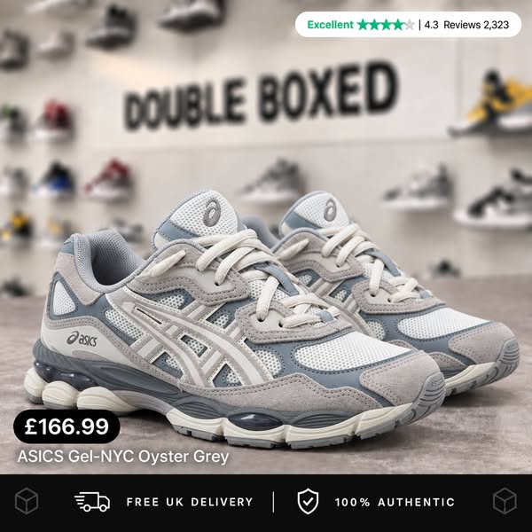 Shop ASICS Gel-NYC Oyster Grey | Double Boxed