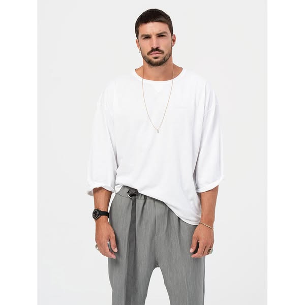 OVERSIZED T-SHIRT IN WHITE WITH EMBROIDERY