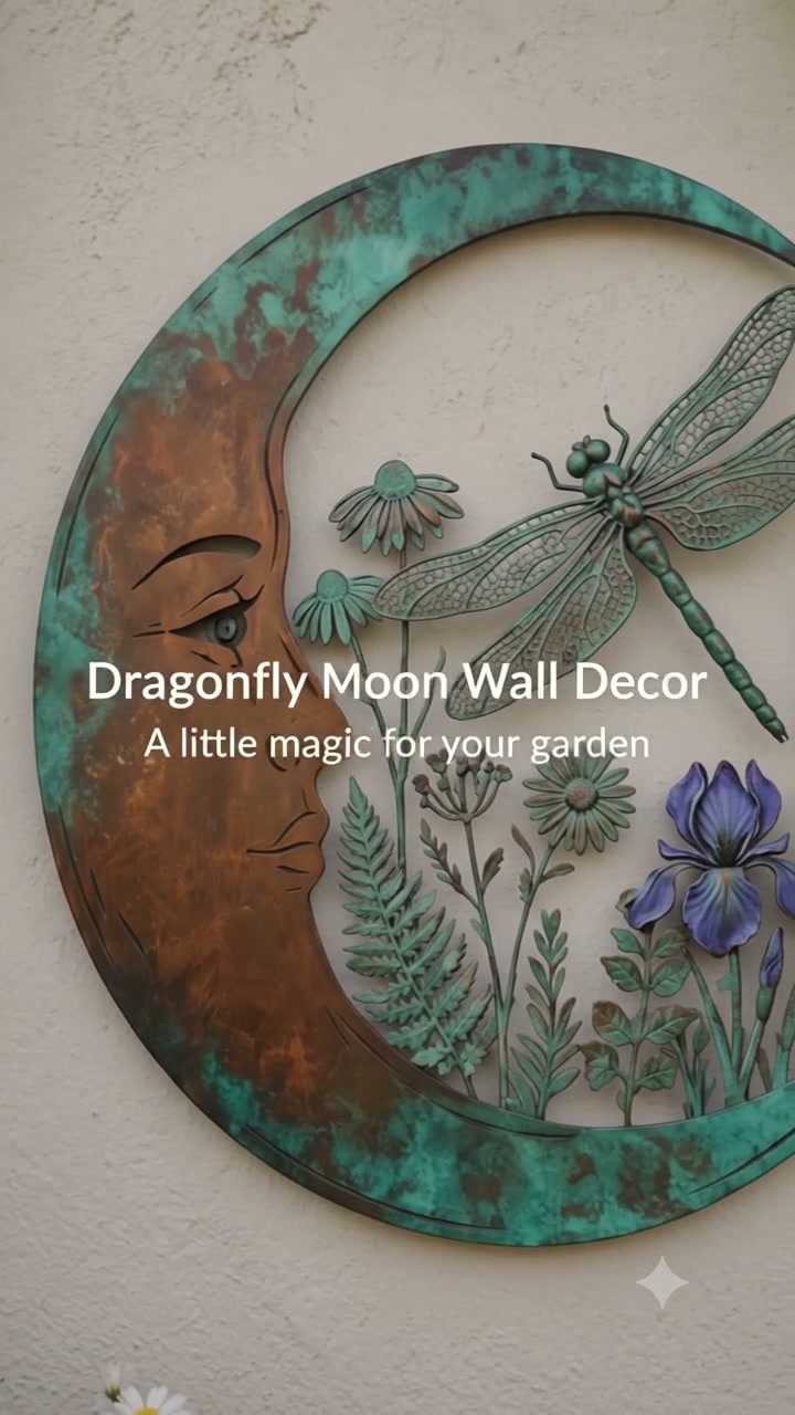 Dragonfly Moon Wall Decor