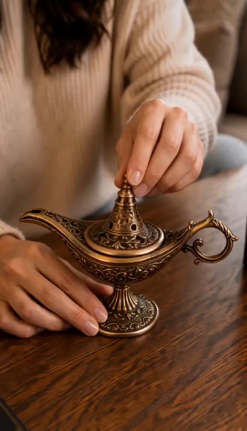 Vintage Aladdin Genie Lamp Incense Holder