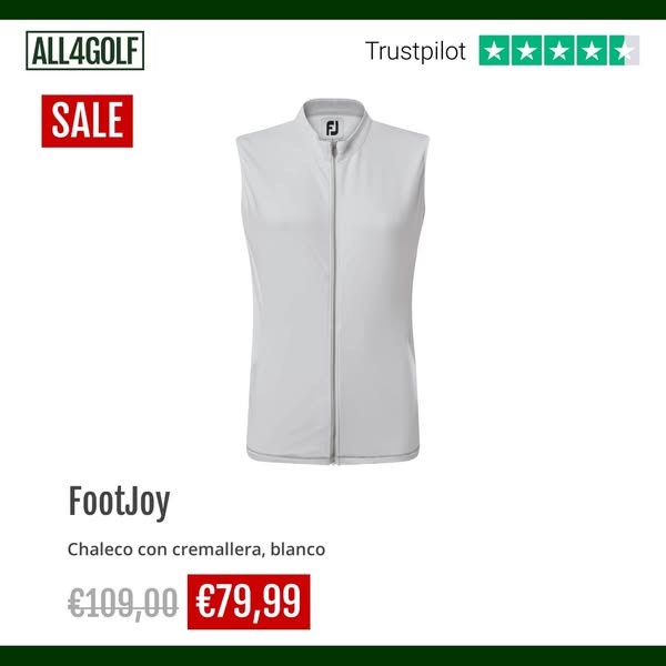FootJoy Chaleco con cremallera, blanco€79.99