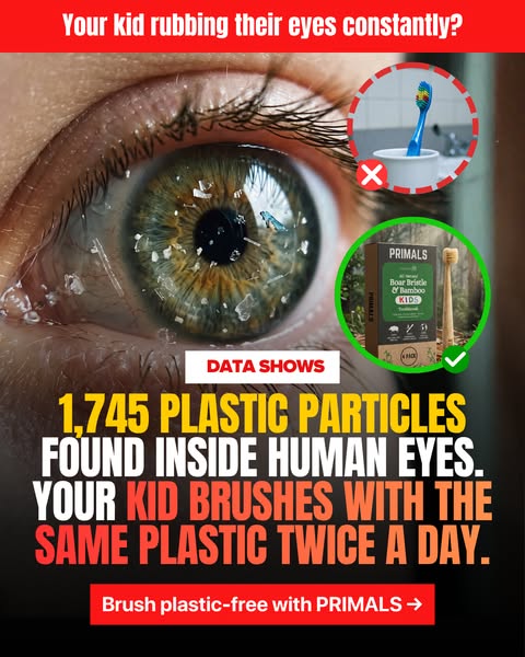 2.3 million plastic particles a year from one brush. PRIMALS sheds zero.