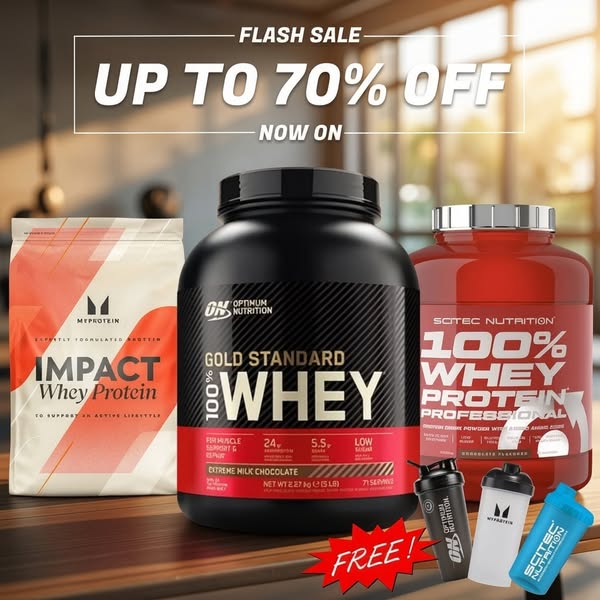 Huge Flash Sale! Whey Protein Up to 70% Off | Deal Ends in 1 Week!