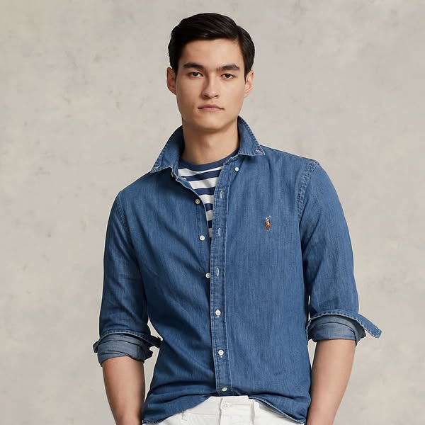 Slim Fit Oxford Shirt - Mens - Polo Ralph Lauren